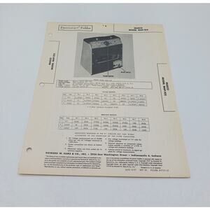 VTG Howard Sams 1947 Radio Photofact Folder Masco Model MAP-105